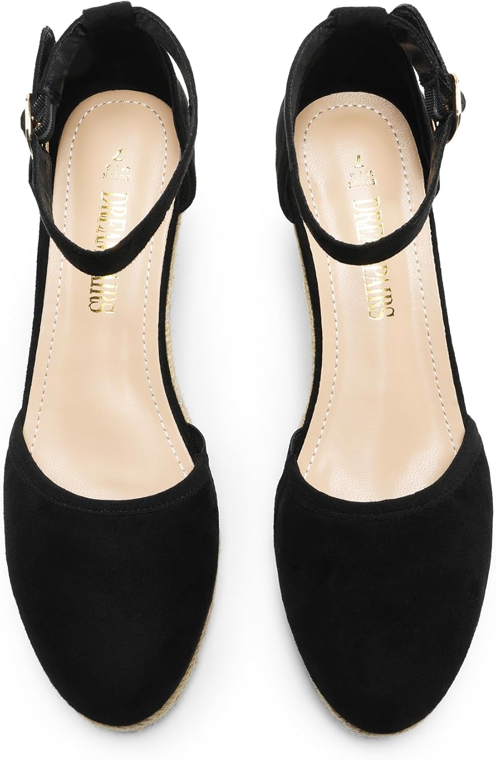DREAM PAIRS Women's Espadrilles Closed Toe Ankle Strap Dressy Platform Wedge Sandals - Image 4