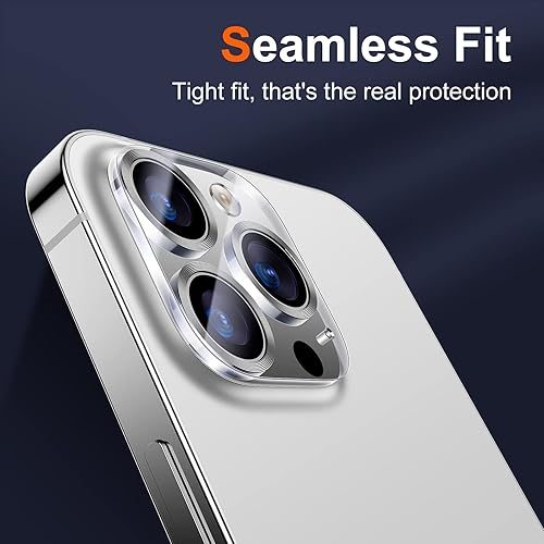 Miniatura 187 de UniqueMe [Paquete de 3 protectores de lente de cámara compatibles con iPhone 14 Pro Max/iPhone 14 Pro, vidrio templado, [compatible con fundas]