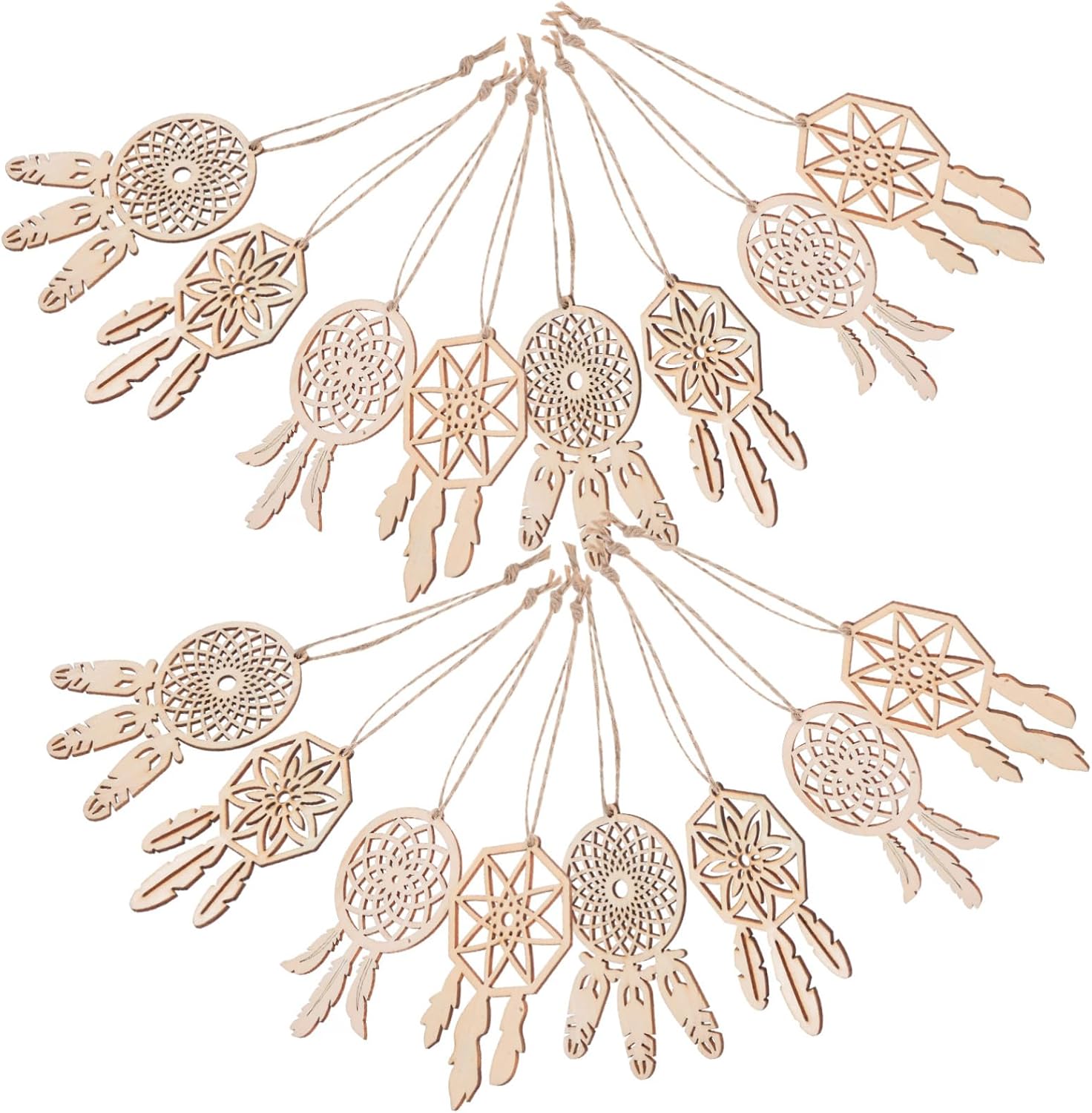 40pcs Unique Wall Hanging Dream Catchers Wooden Decorations Bohemian Room Decor Aesthetic
