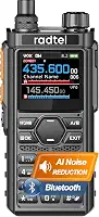 Radtel RT-910B Multi-Band Ham Radio Walkie Talkie portátil, rádio amador de 6 metros com 960 canais, rádio bidirecional Am/FM, carregamento tipo C, scanner espectral (versão Bluetooth)