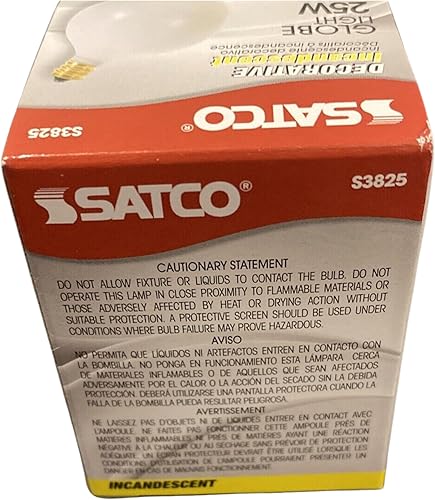 Miniatura 5 de Satco S3285 25W G16 12 2RD CAND WHT 25 vatios G16 12 incandescente blanco satinado 1500 horas nominales promedio 202 lúmenes base de candelabro 120