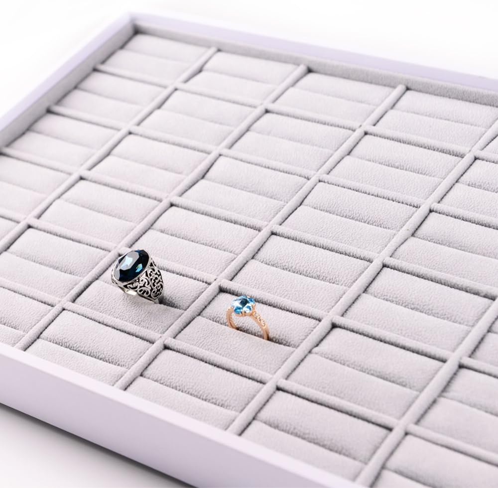 Oirlv Leather Ring Display Tray White