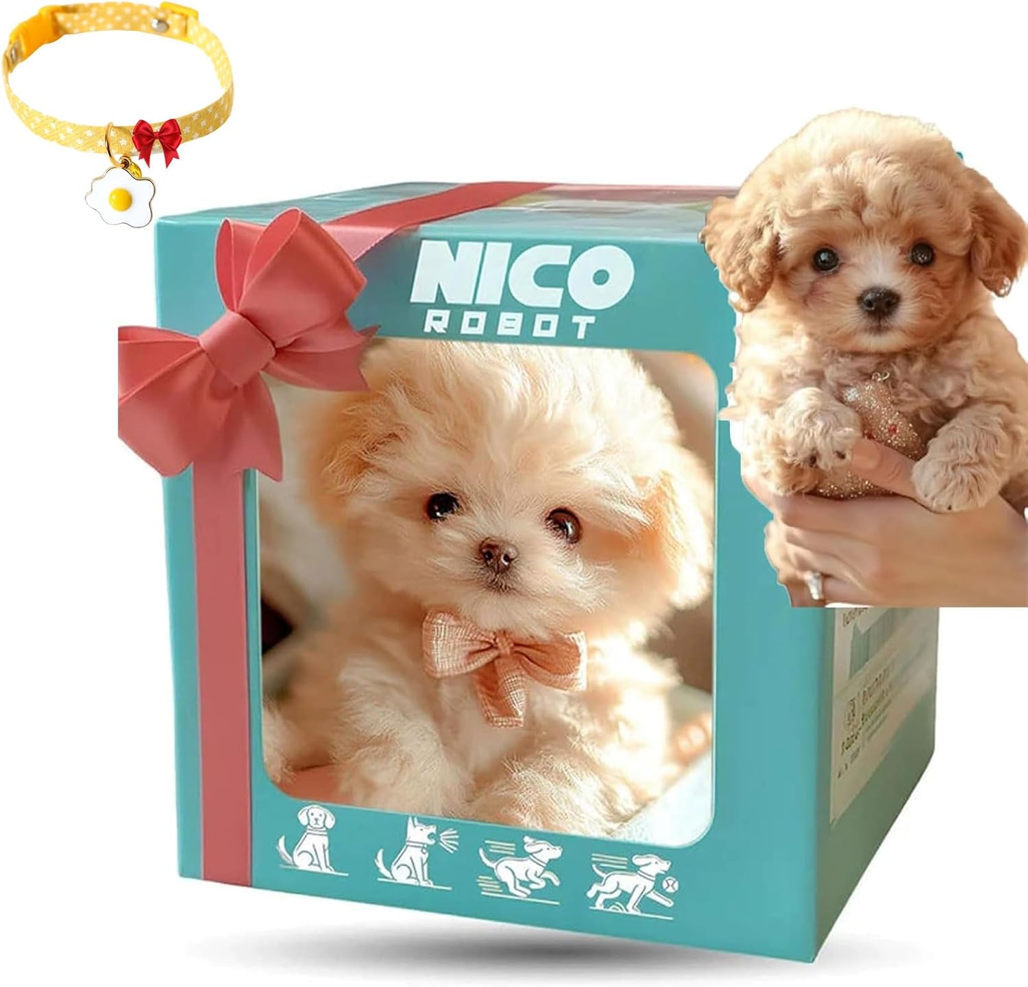 2026 New Ai Robot Dog, Nicco - My Realistic Robot Puppy, That Acts Like A Real Dogs, Interactive Plush Robots Dogs for Adults, Walking, Barking, Tail Wagging, for Pet Lovers - Amazon product rated Grade D