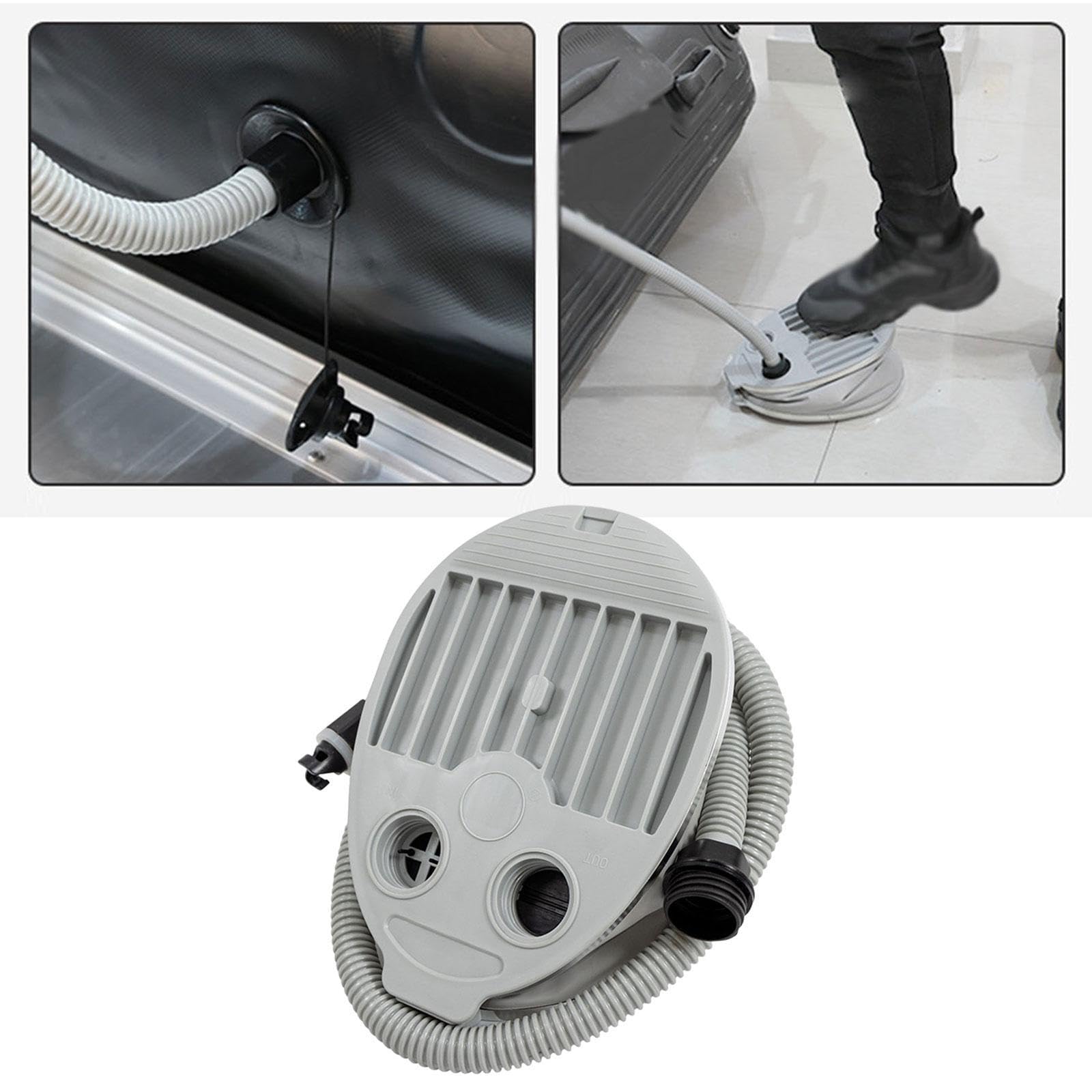 Boot Fußpumpe Aufblasbare Luftpumpe, Aufblasbare Bootspumpe Kajak Fahren, Luft Fußpumpe Mini Schritt Schnelle Inflator, Blasebalg Fußpumpe, Pumpenkajak zum Angeln Schlauchboot Schlauchboot