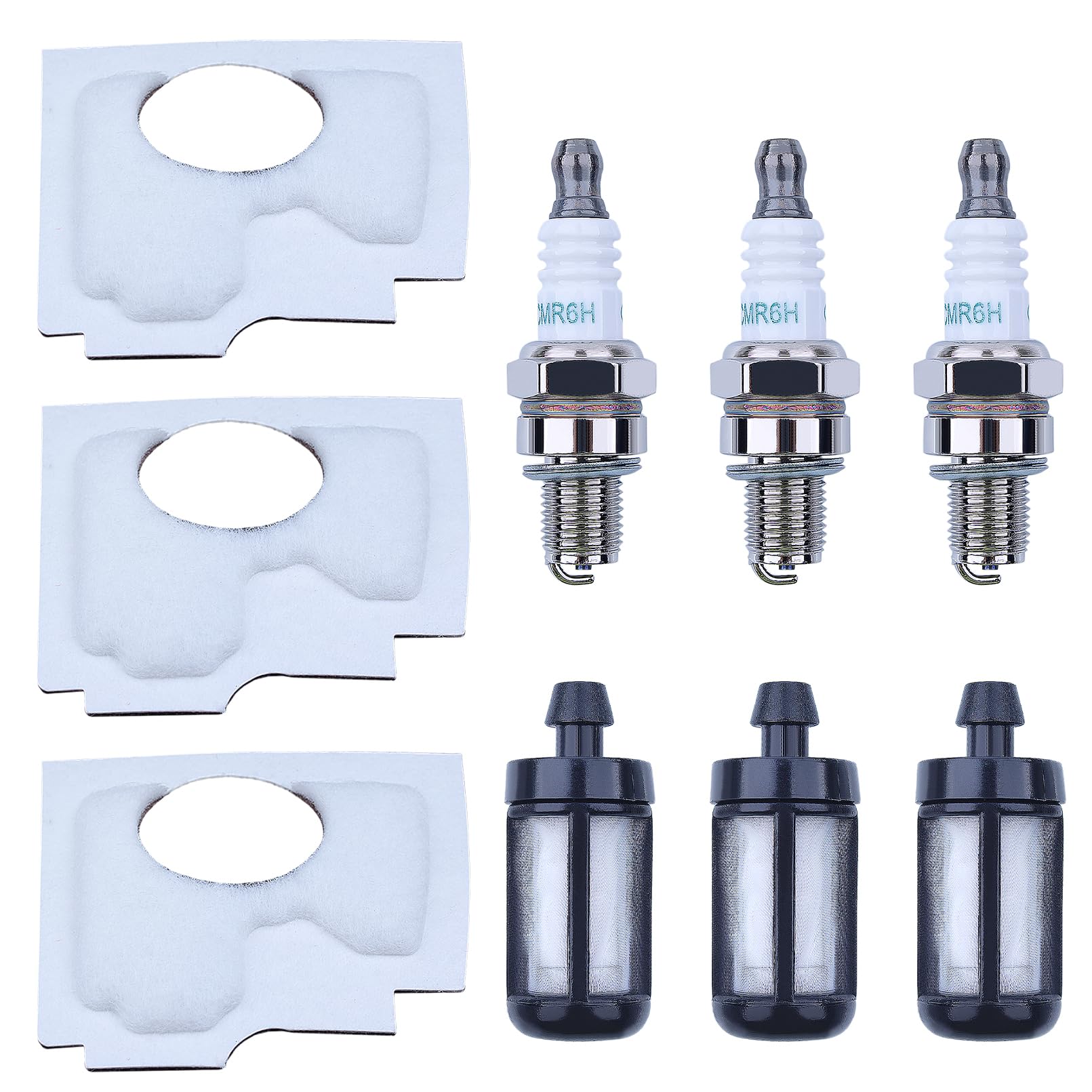 Kit De Repuesto Para Motosierra Stihl - 3 Filtros De Aire, 3 De Combustible Y 3 Bujías, Para Modelos 017, 018, MS170, MS180