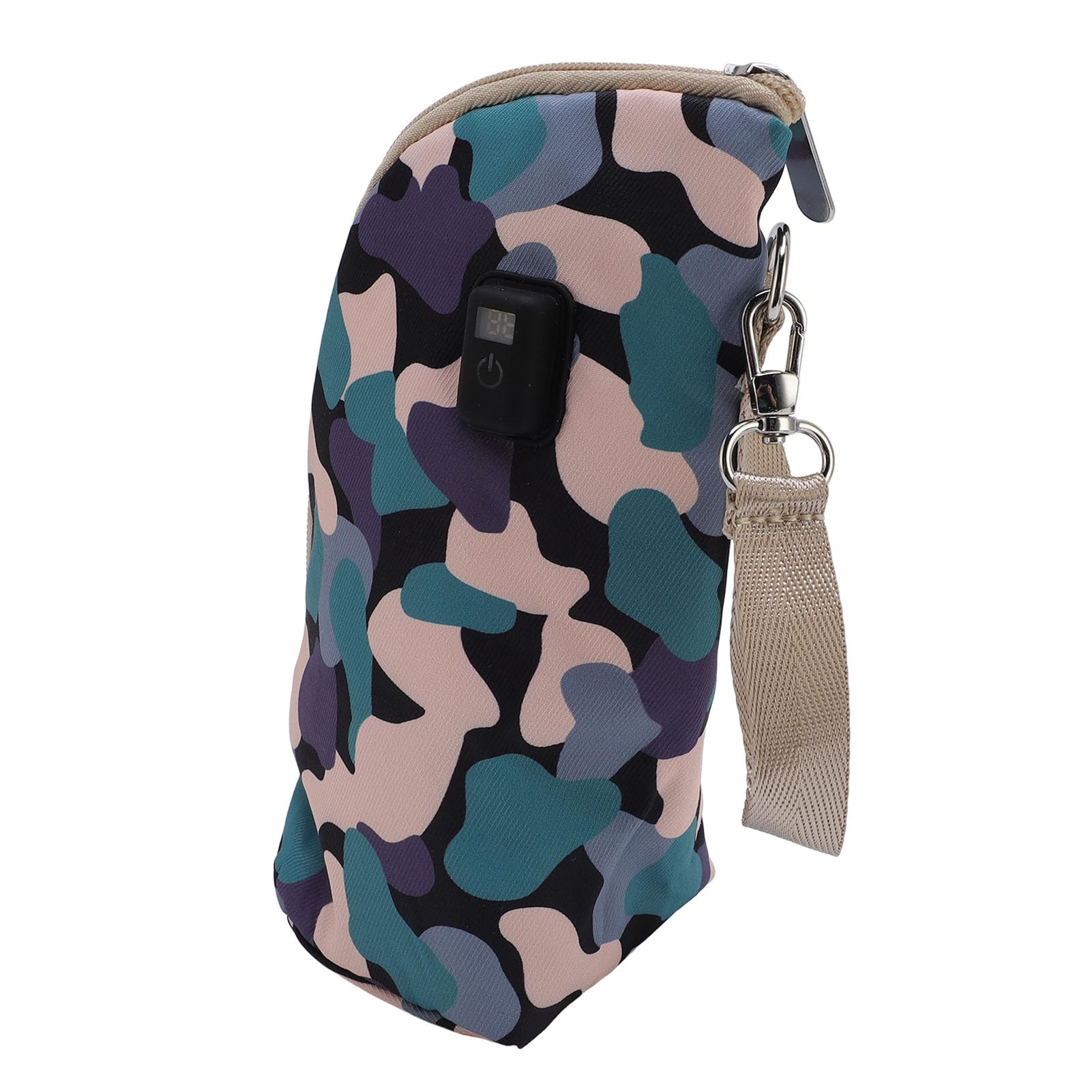 Generic Podgrzewacz do Butelek na Mleko Izolowany Termicznie, Utrzymujący stałą temperaturę 21 ustawień do Karmienia Dziecka w Ruchu Silikonowy Poliester (Camo-czarny)