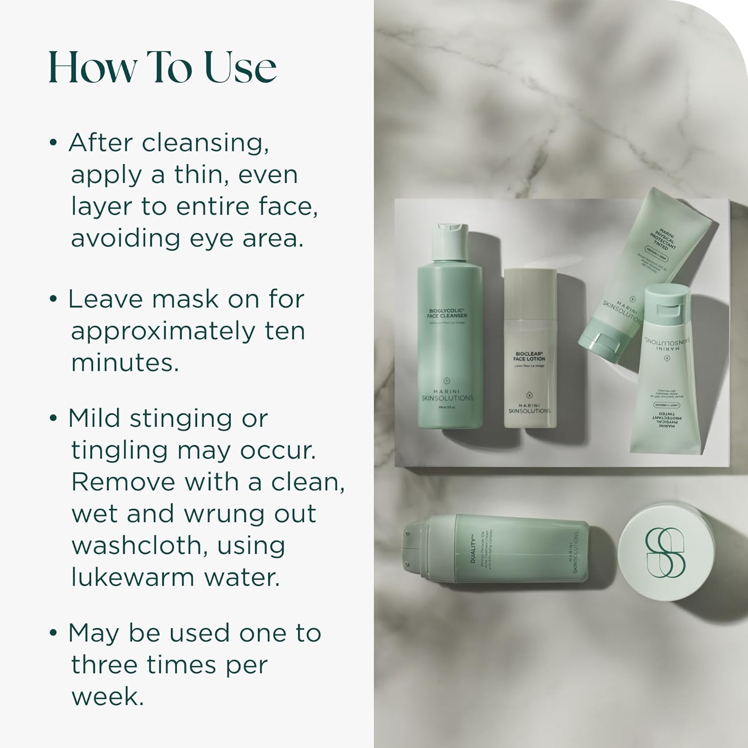 Marini SkinSolutions Luminate Face Mask - Combats Appearance of Discoloration & Visibly Improves Look of Skin Tone and Texture with Targeted Acids & Antioxidants - Made in the USA - 1 oz - Image 4