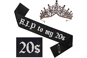 RIP to My 20s Sash Crown Birthday 30th Decorations