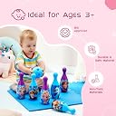 Amazon Brand - Jam & Honey Frozen Bowling Toy Set for Kids 3+ Years, Indoor Outdoor Bowling Game with 6 Pins & Ball, Sports Toy for Boys & Girls, Disney Frozen Theme, BIS Certified Safe gallery image