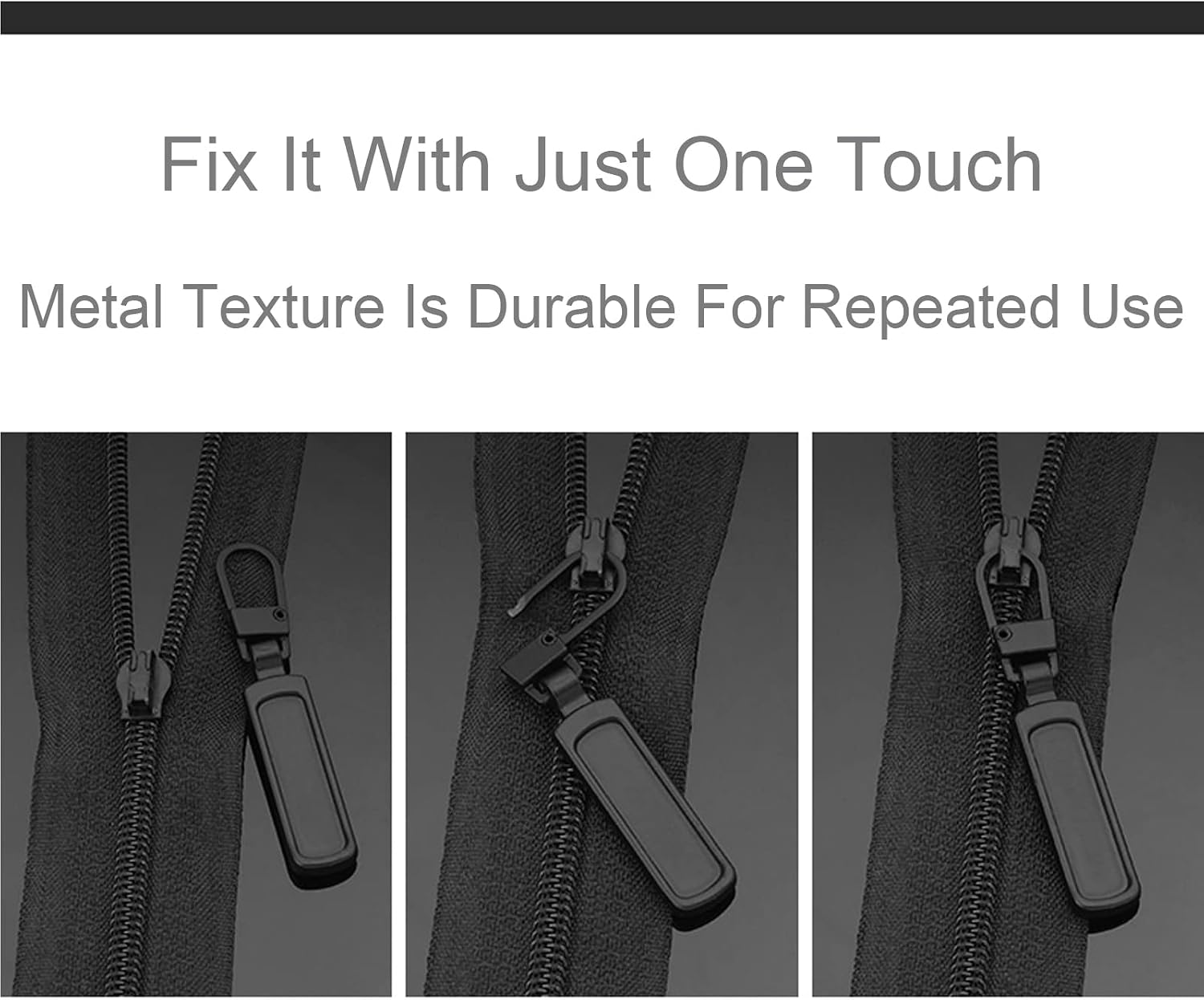 Mizeer Zipper Pull Replacement for Small Holes Zipper, Detachable Zipper Tab Repair for Clothing Jackets Boots