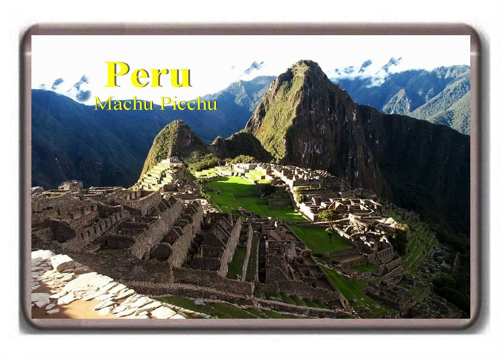 Magnete Frigorifero 3D Machu Picchu Perù - Souvenir Di Viaggio Artigianale In Resina - Regalo Originale Per Appassionati Di Viaggi