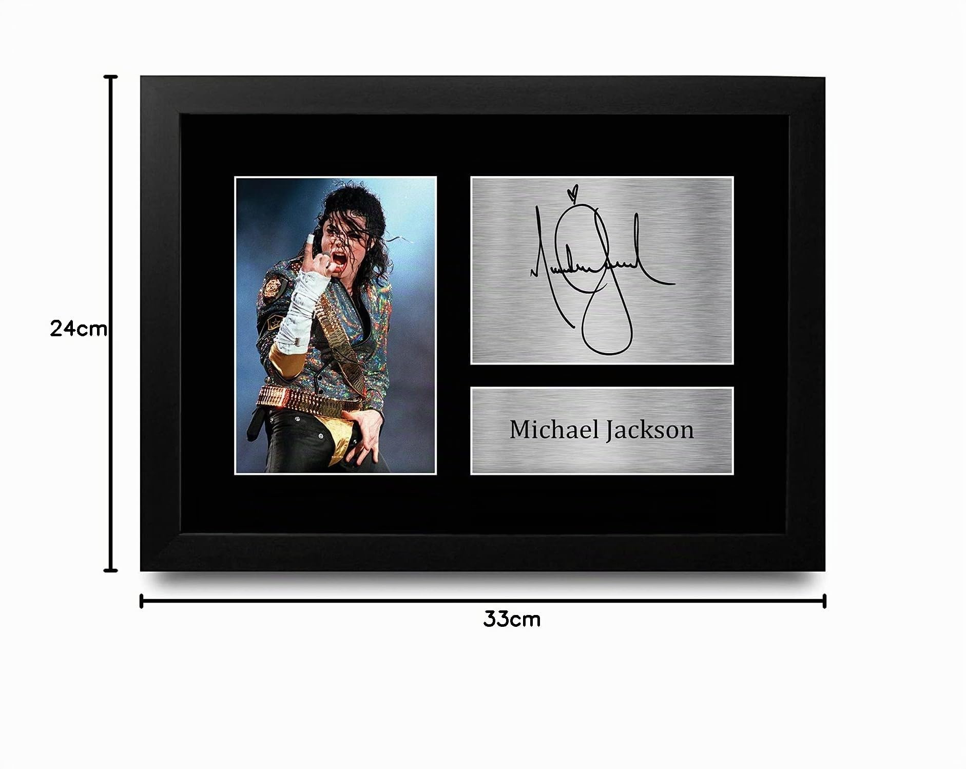 HWC Trading Michael Jackson A4 Gerahmte Signiert Gedruckt Autogramme Bild Druck-Fotoanzeige Geschenk Für Musik-Fans