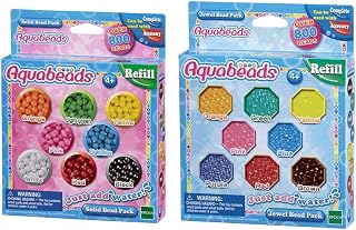 Aquabeads Multicoloured Solid Bead Pack & Jewel 79178 Bead Pack - Multi-Coloured