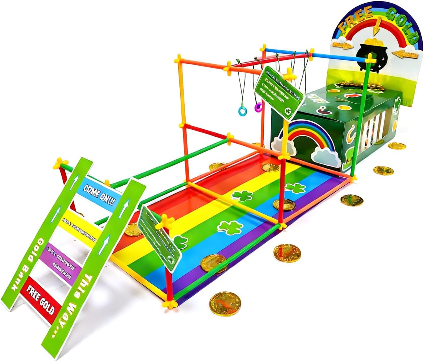 DQFAQYY St Patricks Day Decorations DIY to Catch a Leprechaun Trap Craft Kit for St Patricks Day Party Supplies