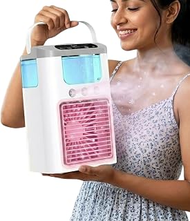 ????rumstone Mini Air Cooler 600ml Tank 3 Spray Modes 3 Speed Settings One Touch Boost Quiet Cooling USB Powered Personal Ai Price In India