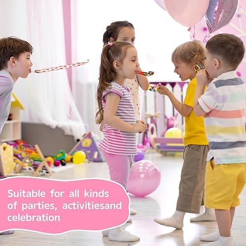 Miniatura 6 de 50 piezas divertidas de bocinas de soplado para fiesta de cumpleaños, silbatos de Año Nuevo, recuerdos de fiesta