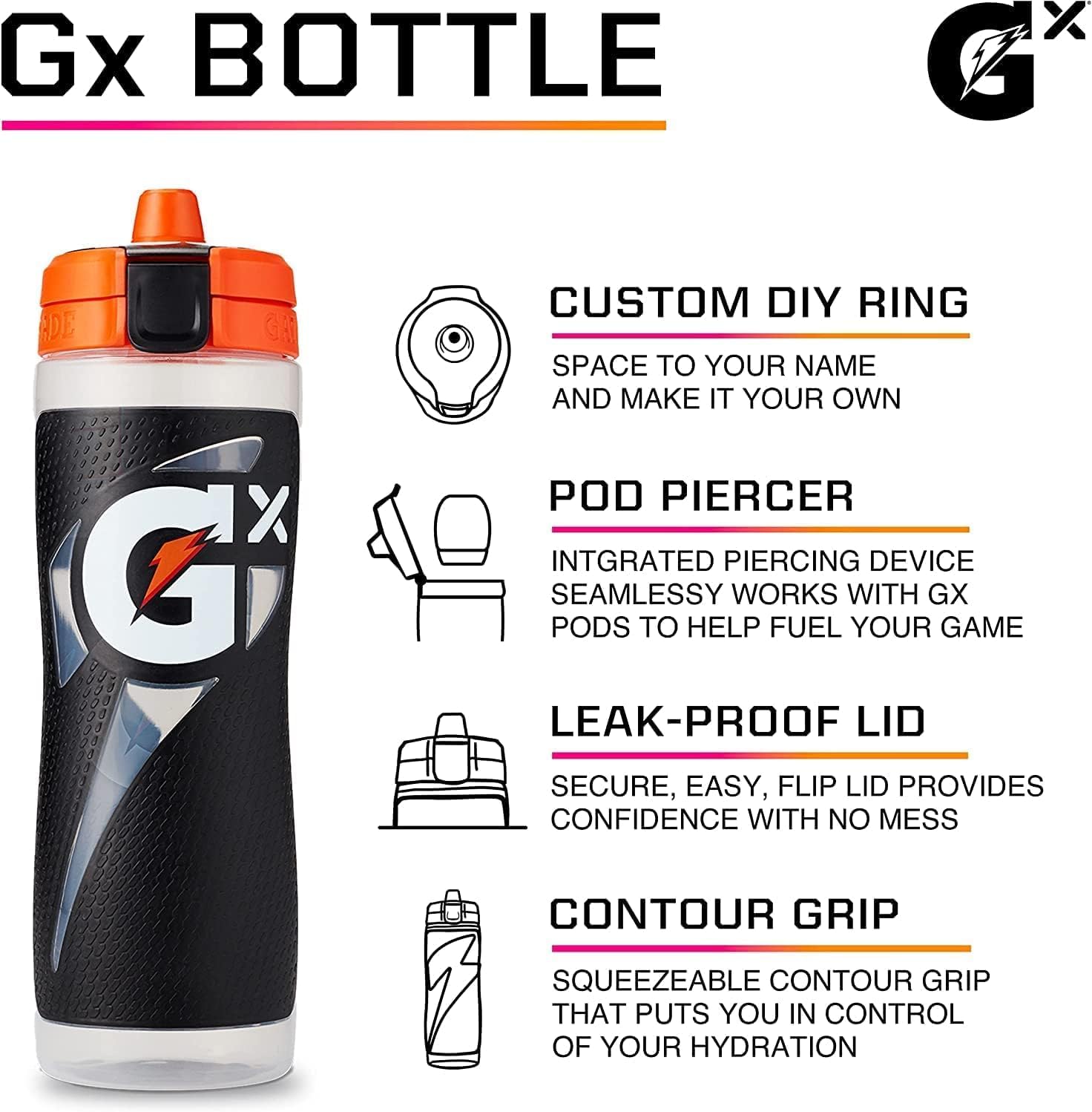 Gatorade Gx Bottle, Momentum Neon Pink - Image 4