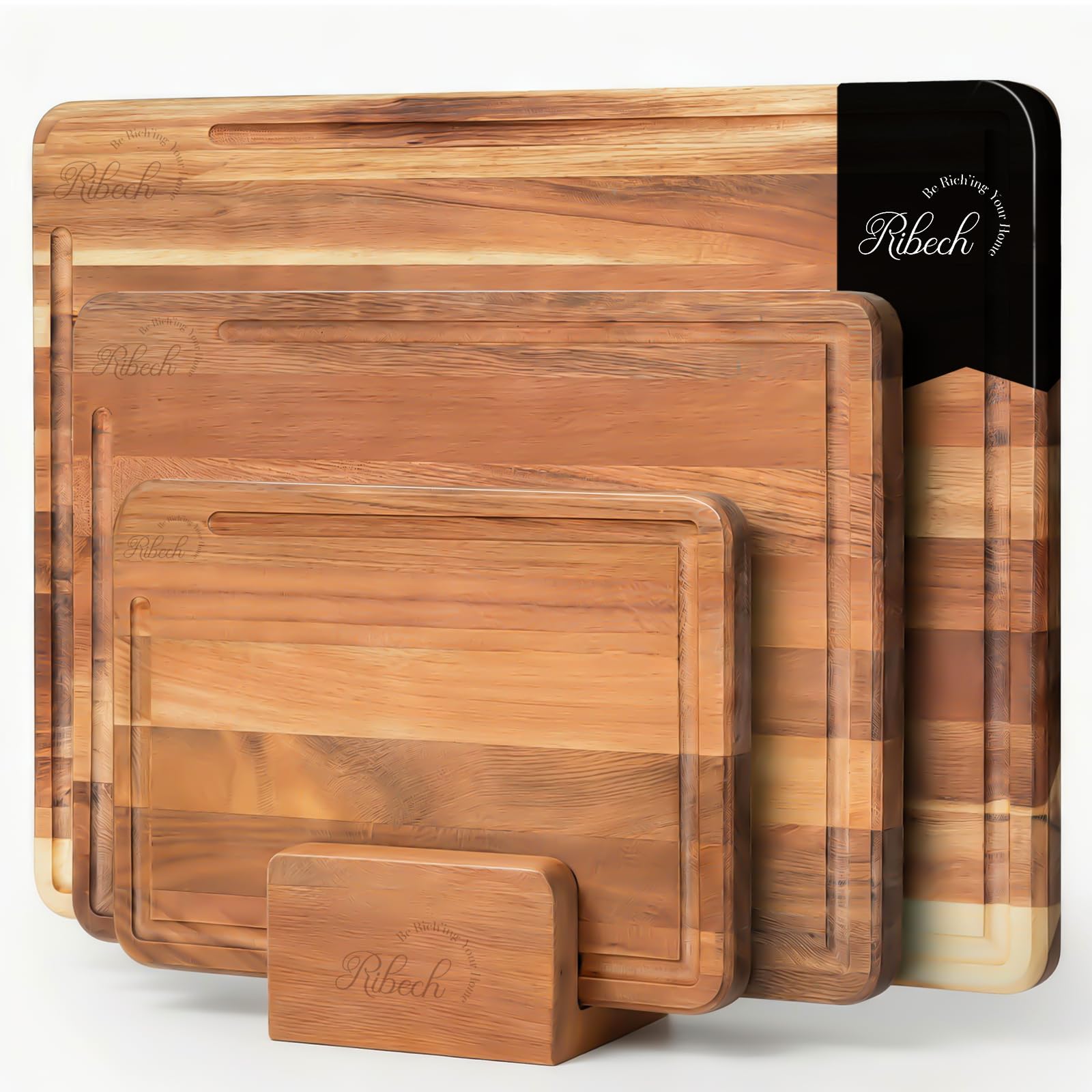 set 3 planches acacia massif avec
