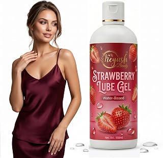 Sensual & Smooth Strawberry Lube - Premium Water-Based Lubricant Gel, Non-Sticky & Long Lasting Intimate Gel, 100ml