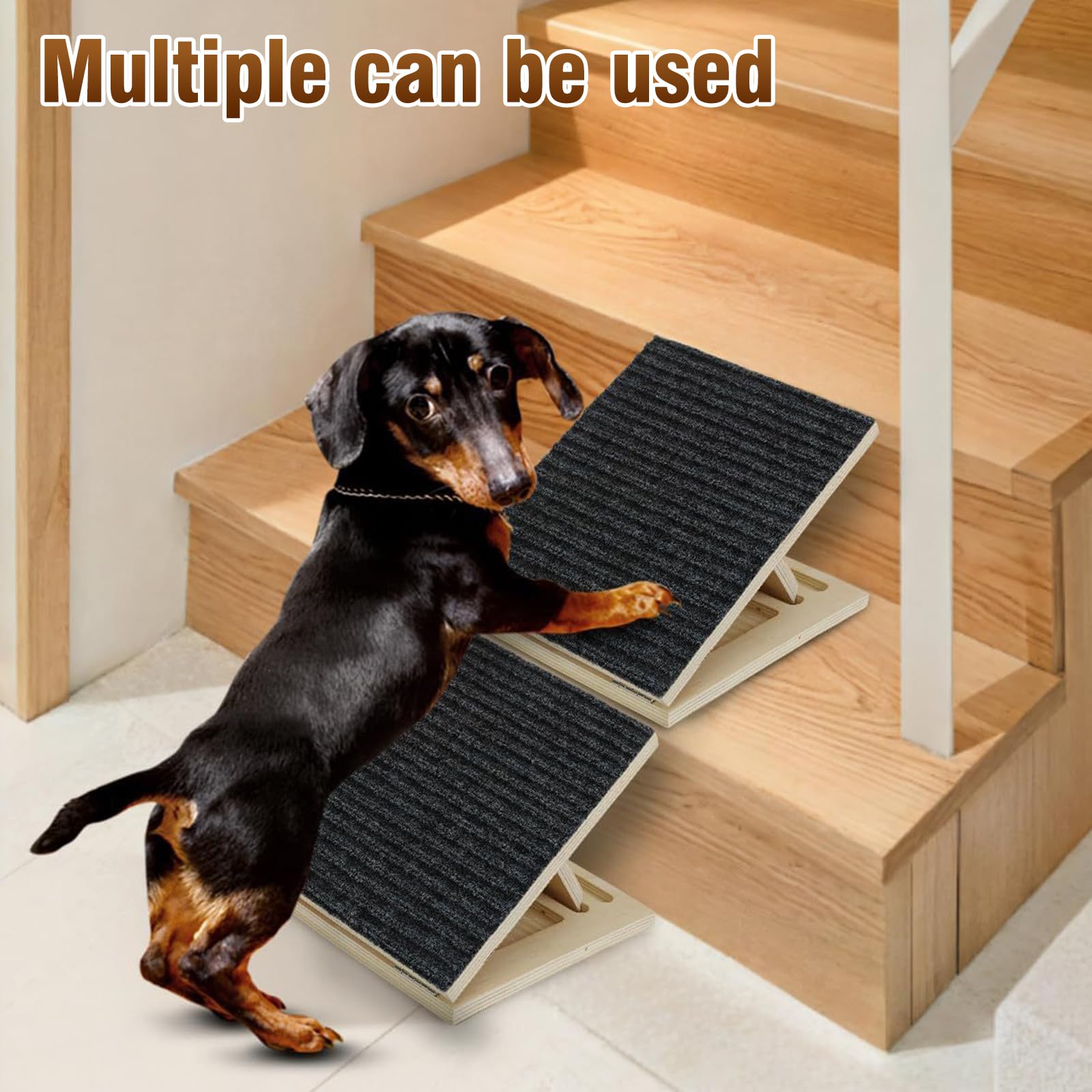 Rampe Chien, Escalier pour Chien Voiture Pliable, Antidérapant Et Sécurisé, Pas Besoin D’Assemblage, Rampe pour Animaux aux Pattes Courtes, Agés Ou Blessés