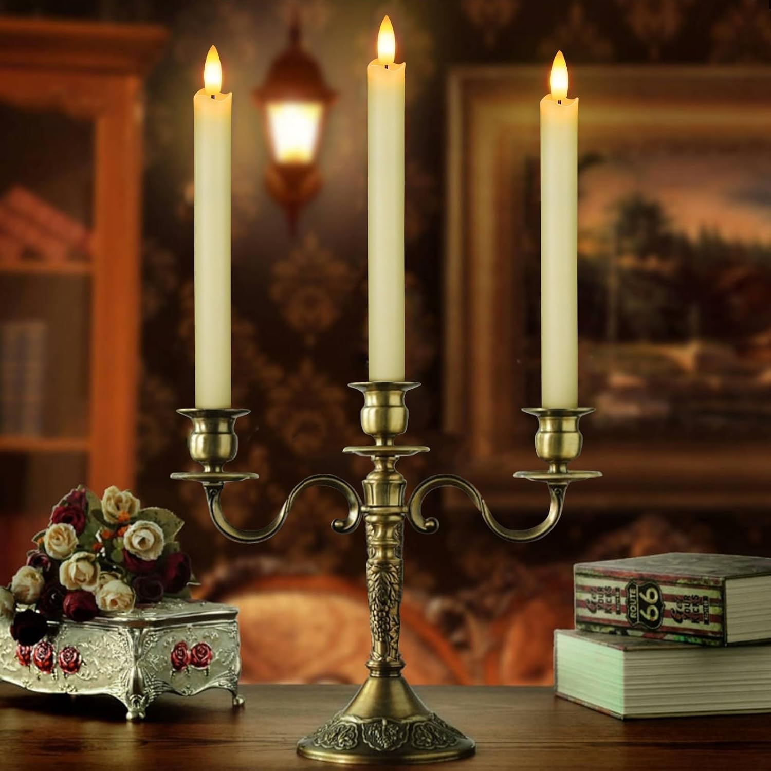  Flameless Candles with Remote Battery Operated Window Candles 8 Pack thumbnail