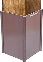 Vista 6 de Post Shields protegen a los postes de los buzones y las cercas de daños por cortadora de césped, 3.5 por 3.5 por 4 pulgadas, negro, Bronce