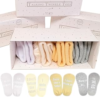 Rustic Robin Baby,Clothing,Baby Boys 0-24m,Socks & Tights,Socks Rustic Robin Baby Socks Gift Set Newborn Gift - 4 Pairs of fun sayings in Gift Box, 0-12 months