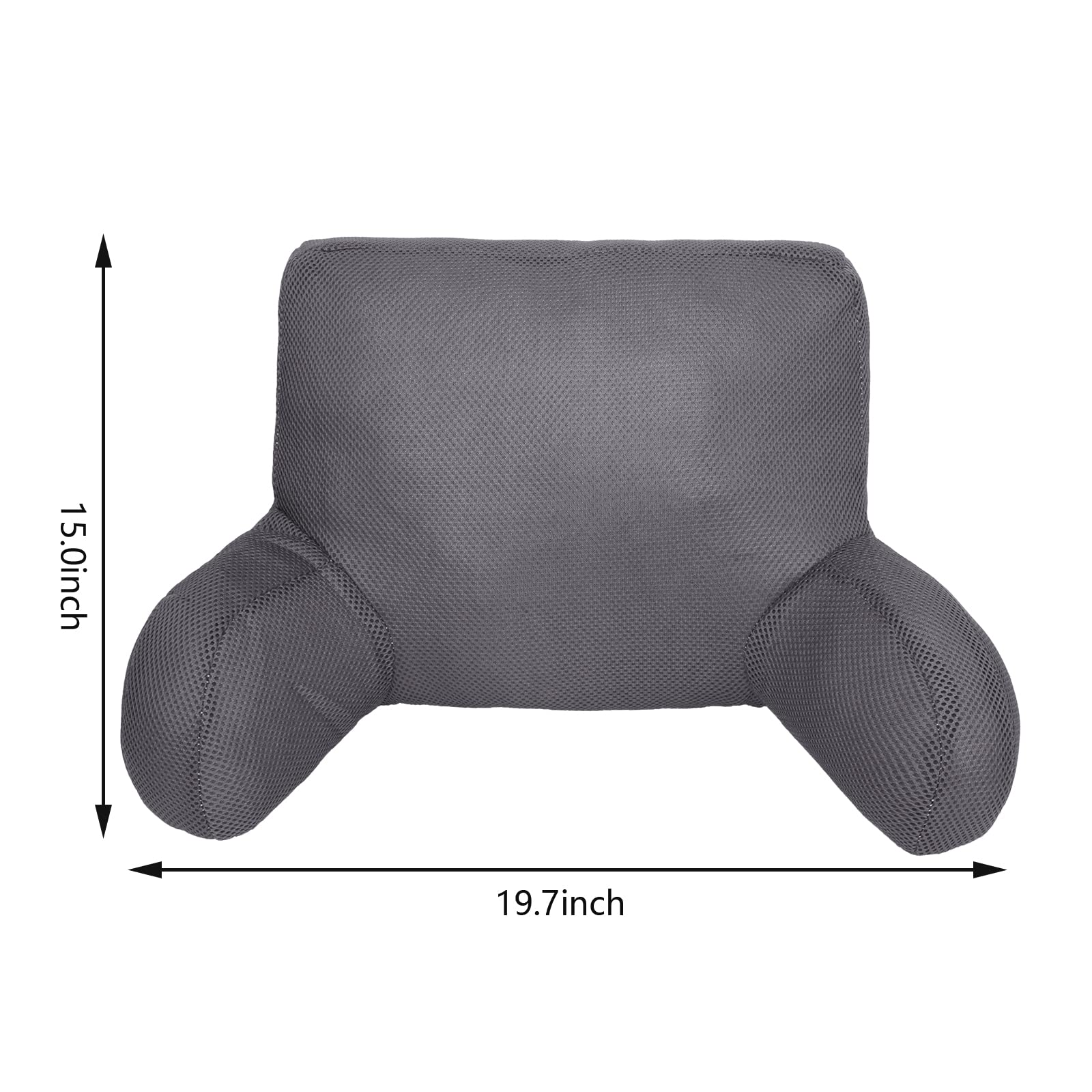 TINAYAUE Coussin Lombaire Bureau Oreiller de Lecture avec Bras Oreiller de Soutien du Dos en Coton Coussin de Dossier Coussin Support Lombaire Amovible pour Voiture Bureau Fauteuil
