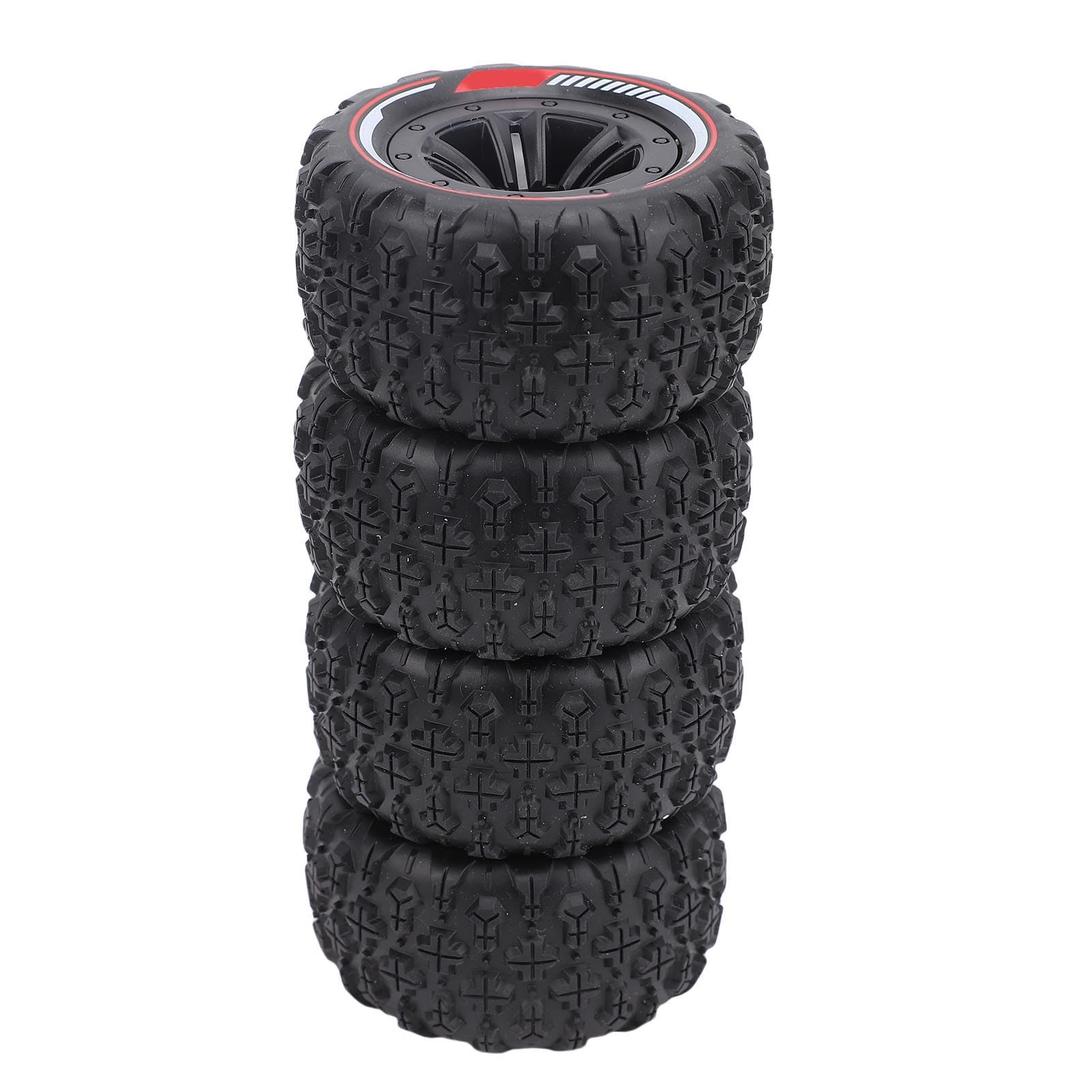 4PCS Scale Offroad Opony 12 Mm Hex RC Car Crawler Wheels Opony Ustaw Akcesoria dla Samochodu 1/14 1/16 RC (BLACK)