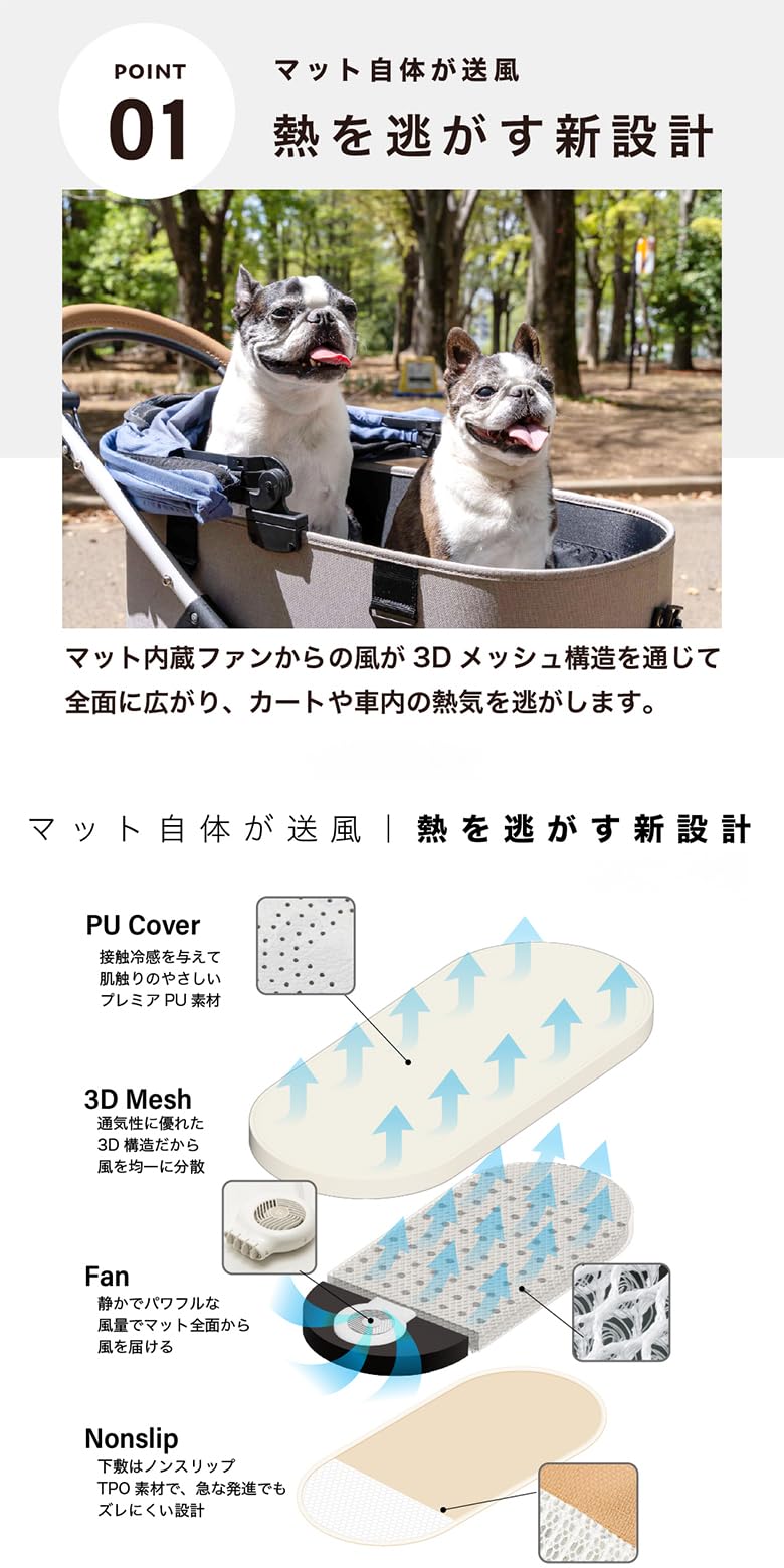 Amazon | AIRMON PET エアモンペット Lサイズ（クリーム/60×30×4cm