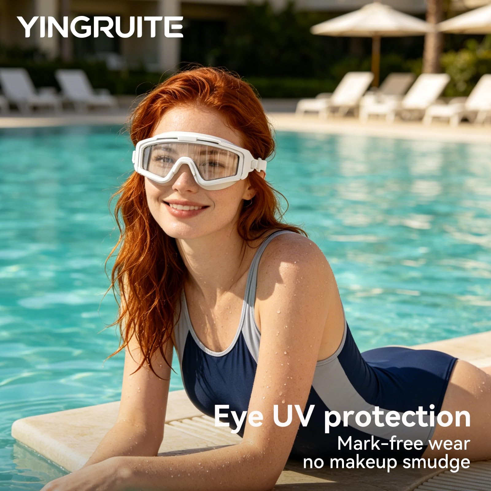 Gafas de natación antivaho a prueba de fugas para adultos, gafas de agua de visión amplia para hombres y mujeres, bonitas gafas de piscina para natación en interiores y exteriores