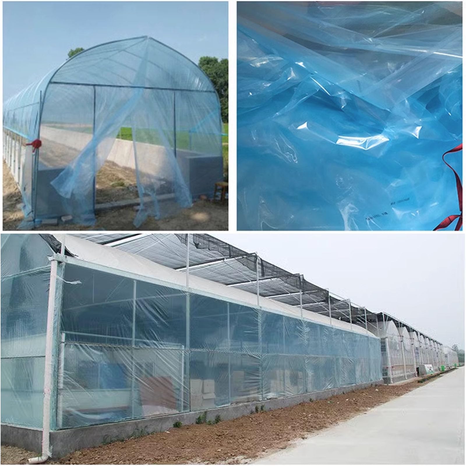 Plasticos para Invernaderos,Lona Impermeable Exterior,Lona de Protección de Las Plantas Láminas de Cubierta de La Película Al Aire Libre Jardín Muebles Coche,Personalizable (8x15m)