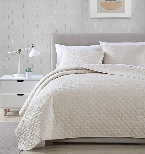 Miniatura 9 de Chezmoi Collection Thea - Juego de edredón de 3 piezas con patrón geométrico de cuadrilábrio, tamaño Queen, gris oscuro