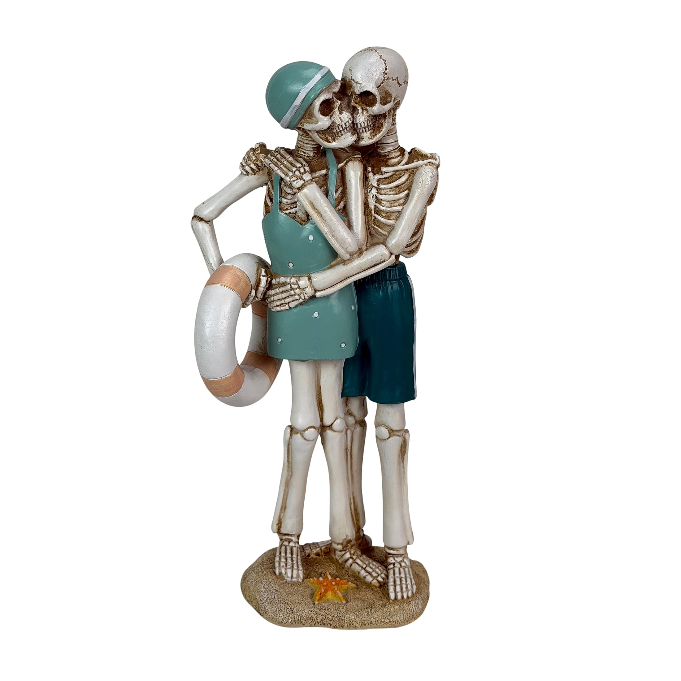 Couple de squelette de plage en résine cadeau idéal amour éternel