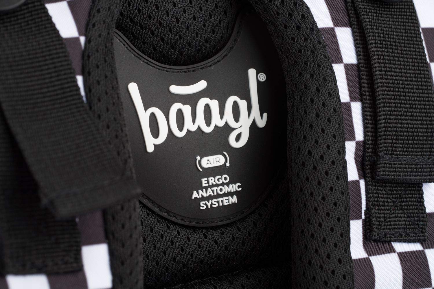 Baagl Mochila escolar para niña, 3 piezas, mochila escolar a partir de 3 clases, mochila escolar primaria con correa para el pecho, mochila ergonómica, Skate Ska, Juego de mochila escolar