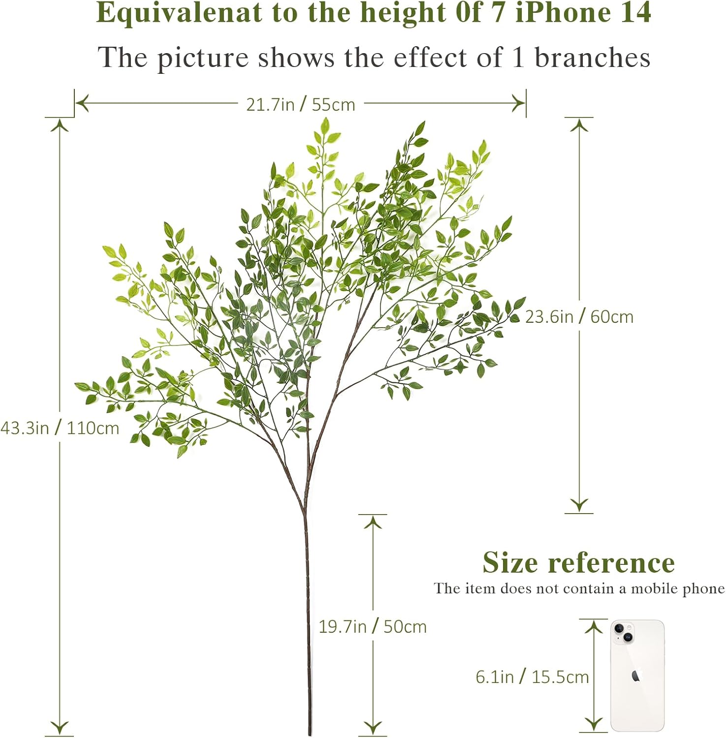 Dremisland Artificial Plant 43.3 Inch Artificial Bamboo Plant Branch 4 Pcs Artificial Green Stems Lucky Bamboo Plants Fake Shrubs Plants Green Bushes for Valentines Day Home Wedding Garden Decor