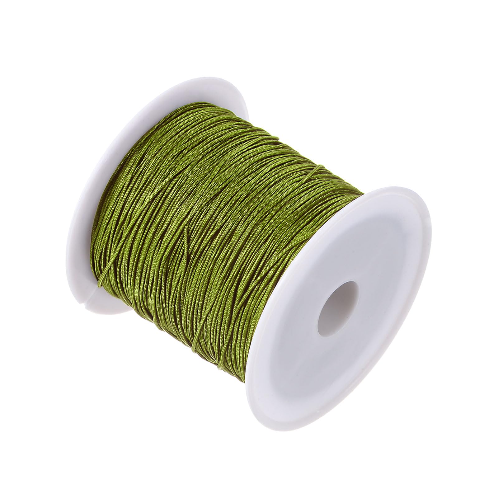 CoCud Nylon Knotting Cord, 0.6mm Dia 50 Yards 45m Length, Nylon Soft Smooth Beading Thread Army Green - (Applications: for DIY Craft Red)