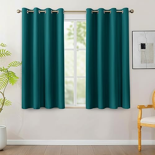 Miniatura 18 de BONZER Cortinas 100% opacas, 4 paneles, cortinas de ventana con bloqueo de luz con aislamiento térmico, cortina de oscurecimiento total de Azul