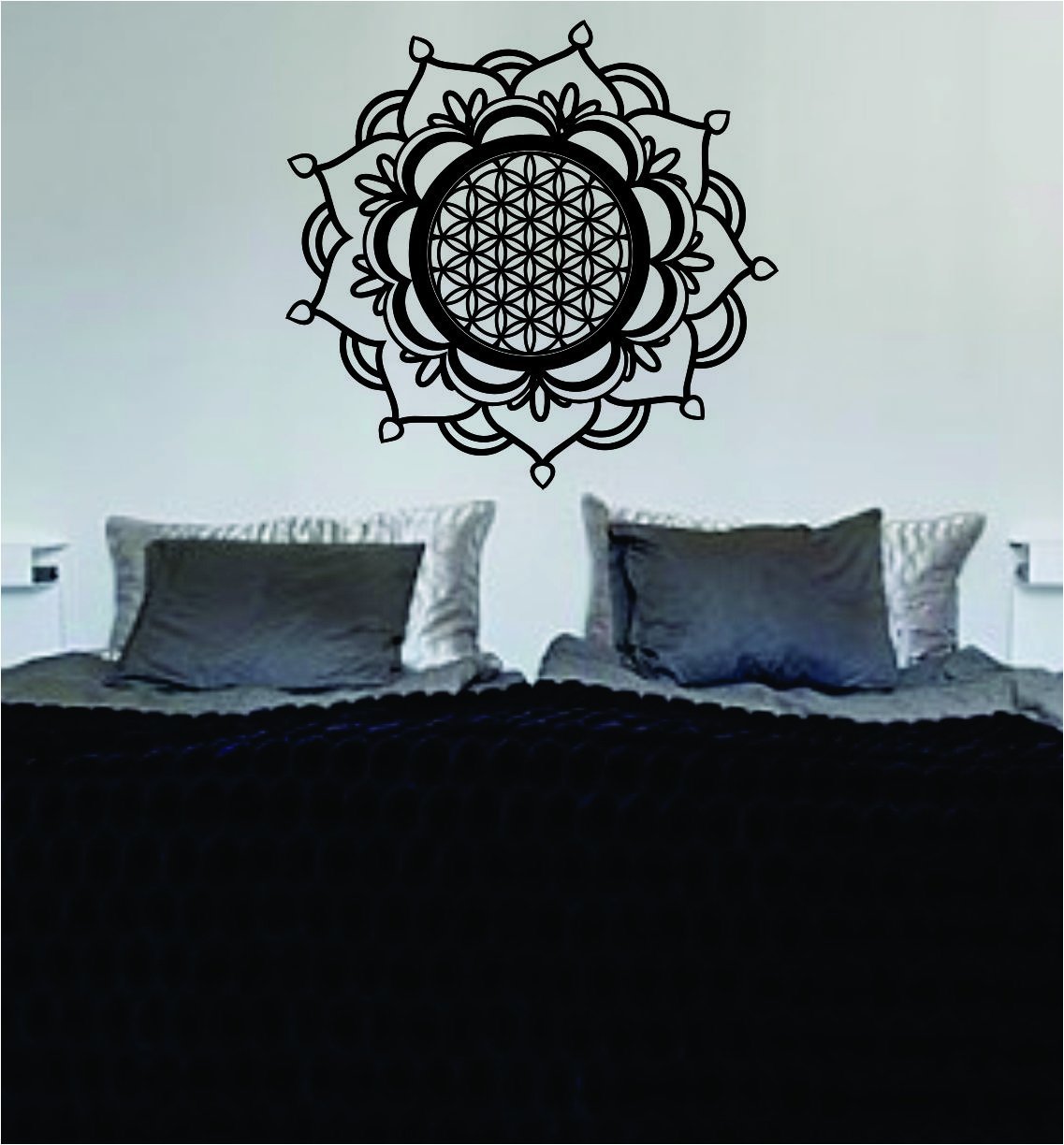Mandala Flower of Life Sacred Geometry Art Wall Decal Sticker Buddha Absolute Brahman Hindu