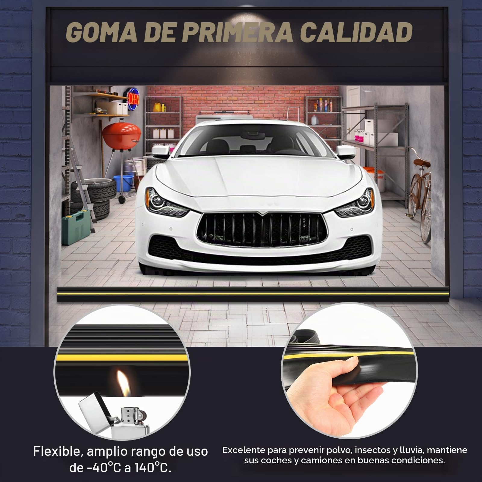 Burlete Puerta Garaje 6M/12mm – Junta Anti-Frío para Entrada