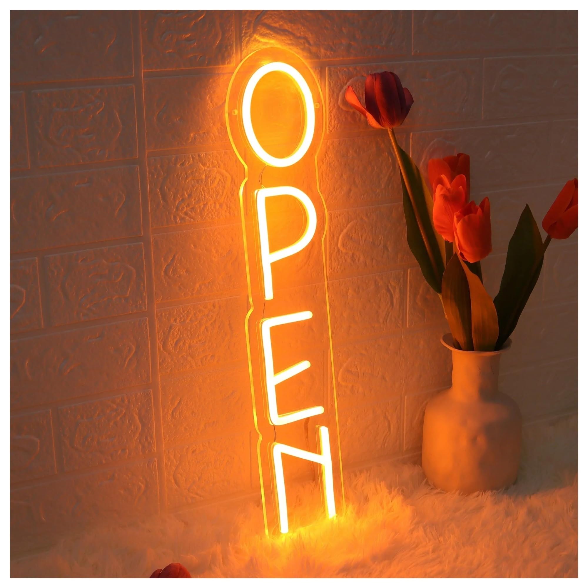 luoliang Illuminazione al neon Aperto per insegna al per neon LED luce dimmerabile per alimentazione per per negozi aziendali benvenuto