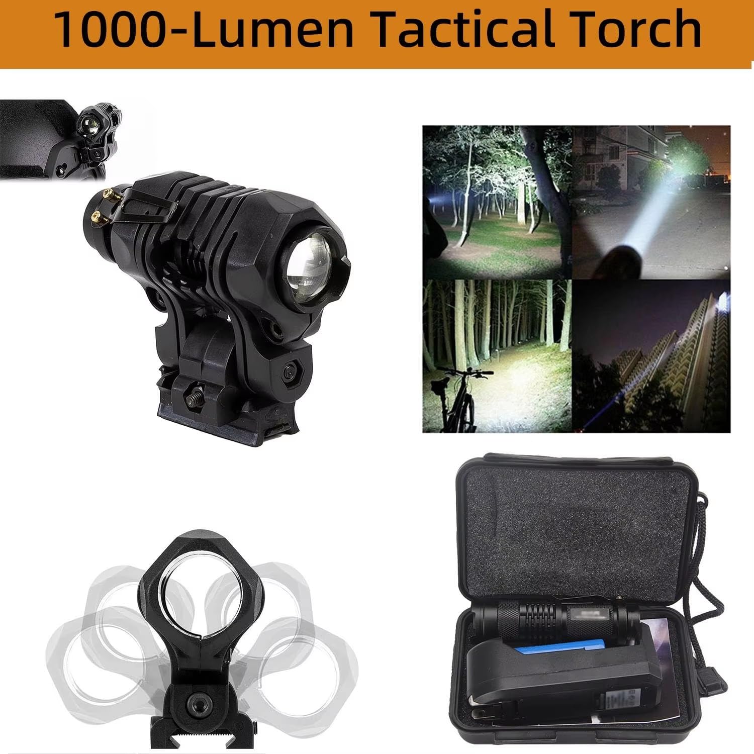 Ensemble Casque Tactique Airsoft Fast avec Casque Communication, Lampes Signalisation Réponse Rapide, Lampe Torche Lunettes Antibuée pour Paintball Cosplay