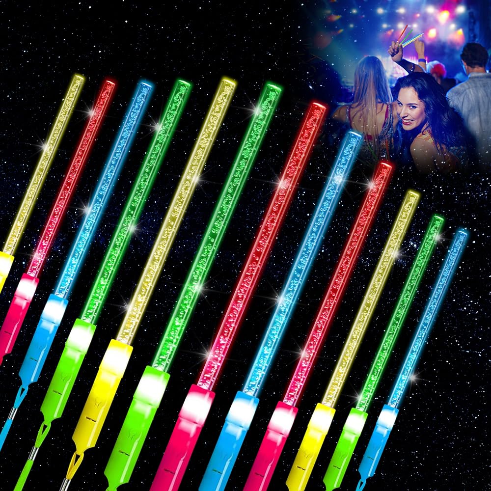 CJBIN 12 Unidades Varillas Luminosas Led, Barras Luminosas Fluorescentes, Palos Luminosos Boda, Varillas Luminosas Fluorescentes, Varilla Luminosa Led Fibra para Bodas, Fiestas, Discotecas