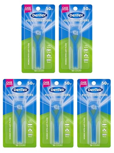 DenTek Enhebradores de hilo dental 50 ea (paquete económico de 5)