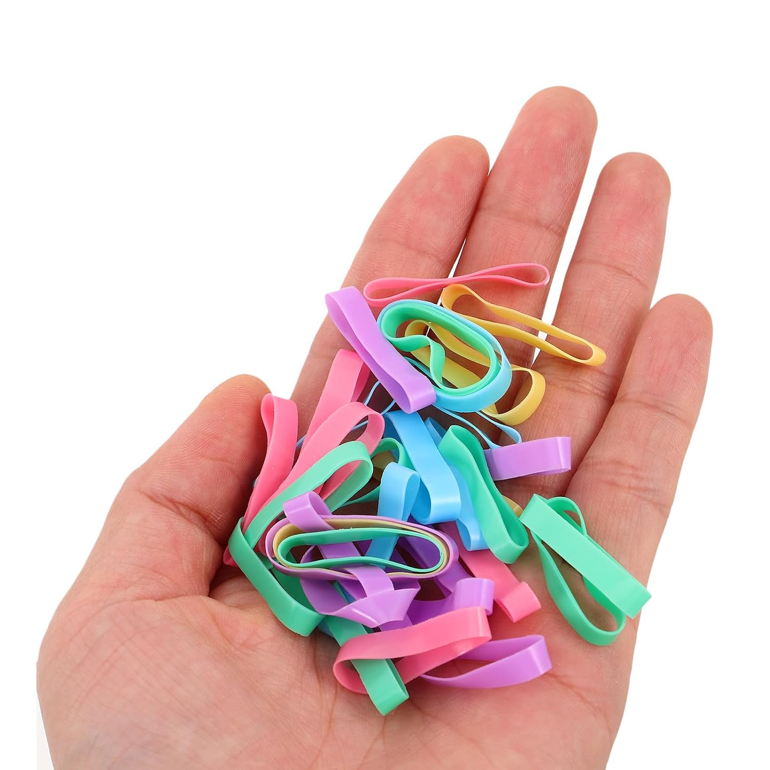 5 Pack Colorful Tiny Ponytail Bands and Hair Ties High Elasticity Sturdy Rubber Hair Bands for Women