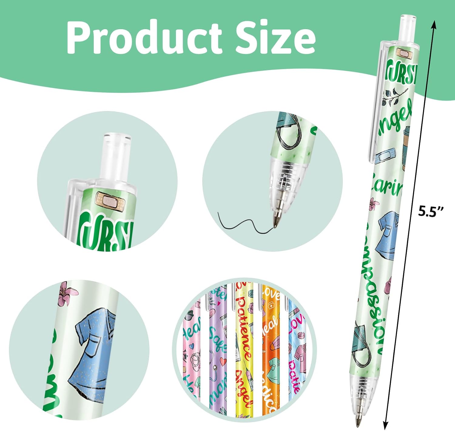 WorldBazaar Nurse Pens 30 PCS Nurse Appreciation Gifts image 4