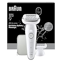 Braun Silk Epil 9 Epilatore Elettrico Donna Con Testina Ampia Per Una Facile Rimozione Dei Peli