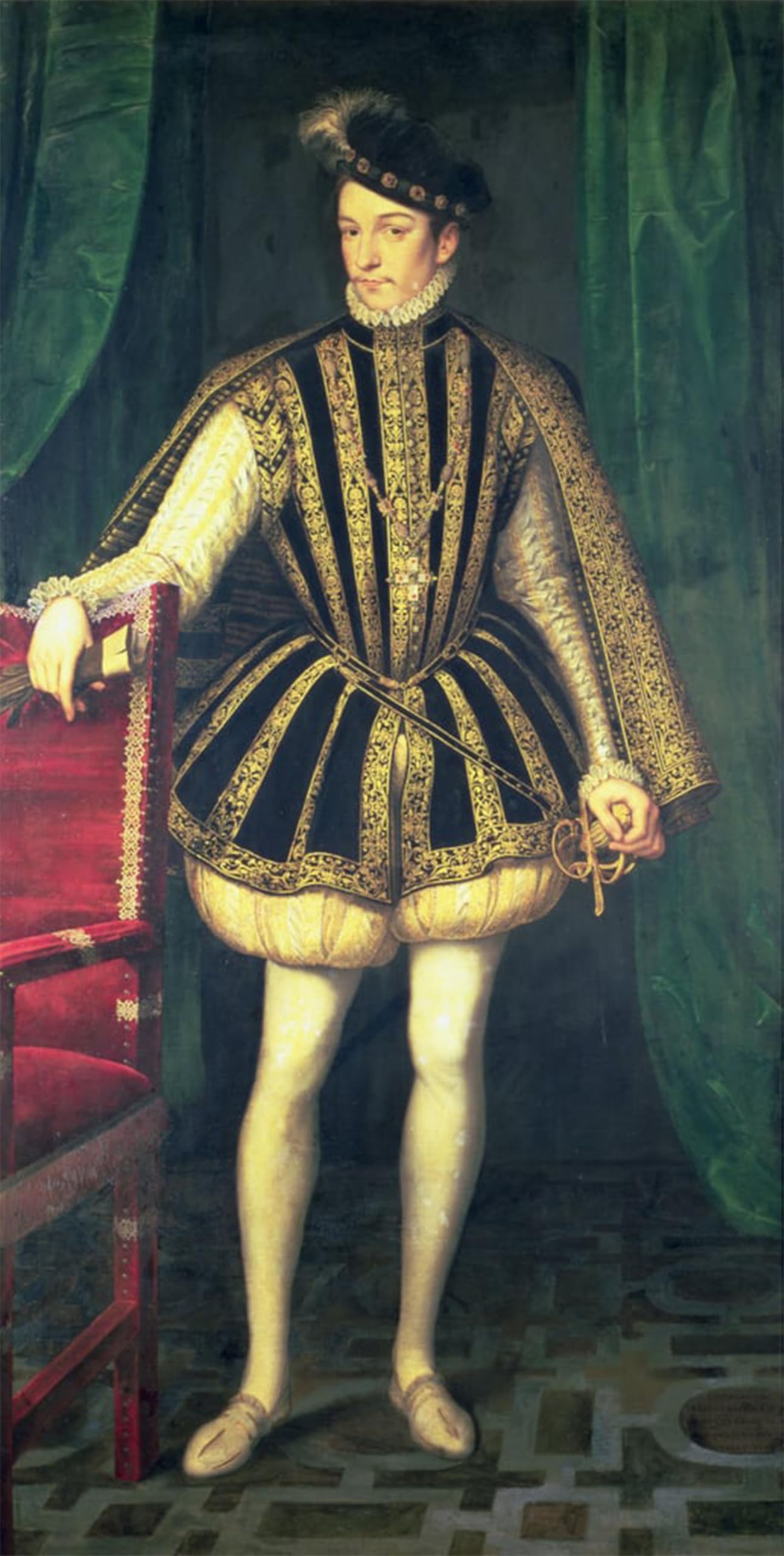 Cuadro pintura mural Rey Carlos IX de Francia François Clouet lienzo decorativo hogar 5