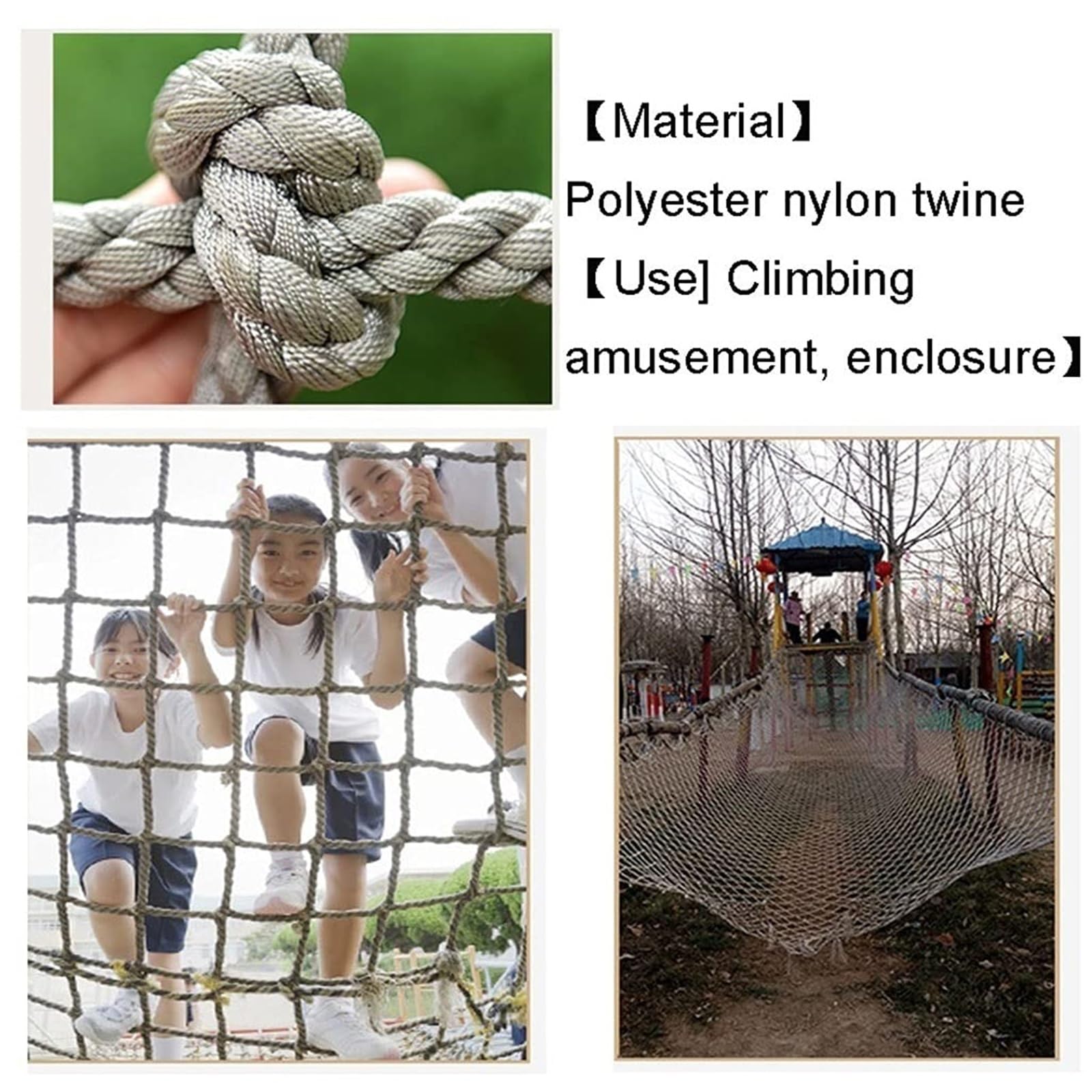 Red de cuerda de cáñamo para niños, red de seguridad para escalada, red de seguridad infantil, redes de protección para escaleras, jardín y parques infantiles (1 x 2 m), ecológica, perfecta para uso