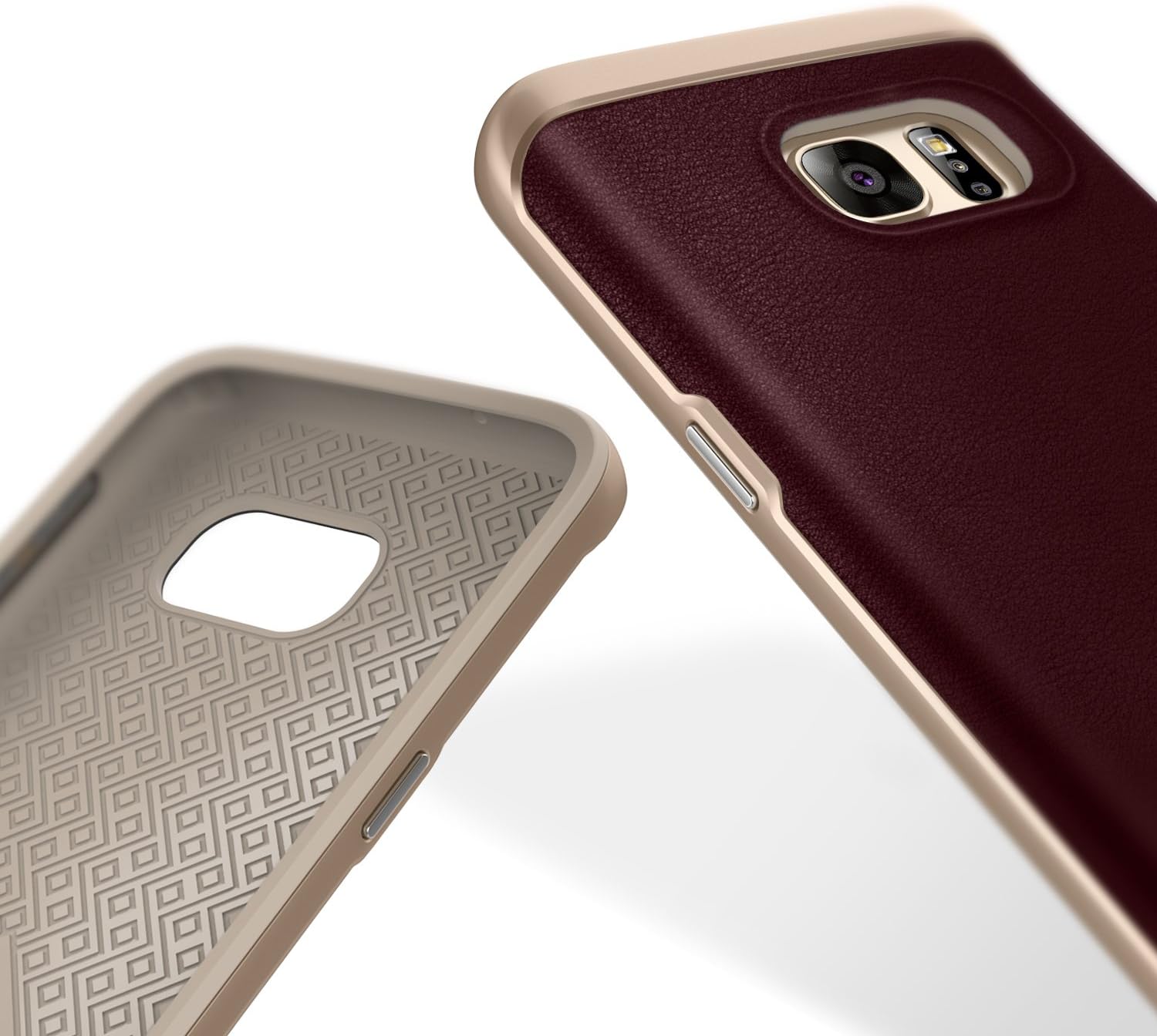 Caseology Envoy for Samsung Galaxy S7 Case (2016) - Premium Leather - Leather Cherry Oak